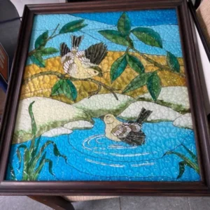 Quadro vitral em vidro martelado