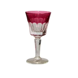 Copos cristal doublé para vinho lapidados