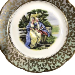Prato decorativo de porcelana francesa